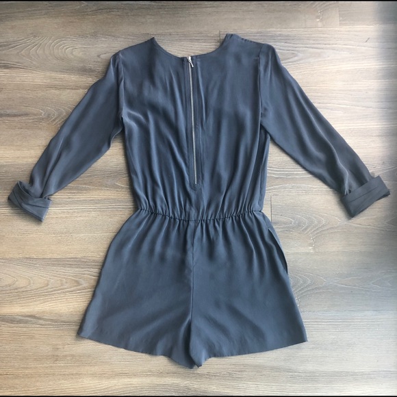 Club Monaco 3/4 Sleeve Silk Romper - Picture 3 of 7